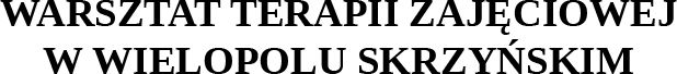 Warsztat Terapii Zajęciowej